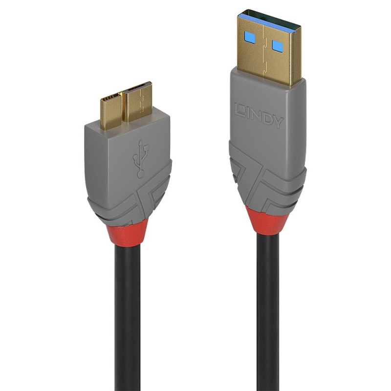 Lindy 36765 cable USB USB 3.2 Gen 1 (3.1 Gen 1) 0,5 m USB A Micro-USB B Negro