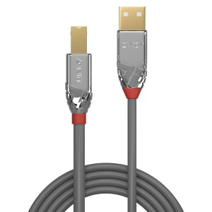 Lindy 36643 cable USB USB 2.0 3 m USB A USB B Gris
