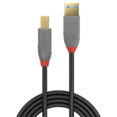 Lindy 36740 cable USB USB 3.2 Gen 1 (3.1 Gen 1) 0,5 m USB A USB B Negro