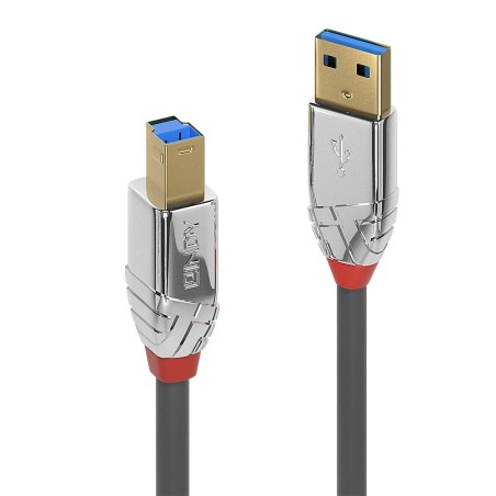 Lindy 36663 cable USB USB 3.2 Gen 1 (3.1 Gen 1) 3 m USB A USB B Gris