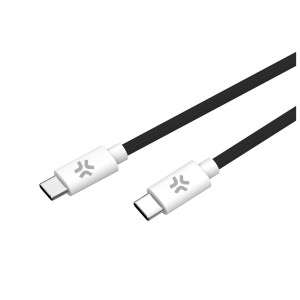 Celly USBCUSBCCOTTBK cable USB 1,5 m USB C Negro, Blanco