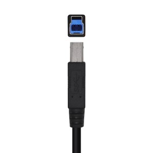 AISENS Cable USB 3.0 Impresora Tipo A M-B M, Negro, 2.0m