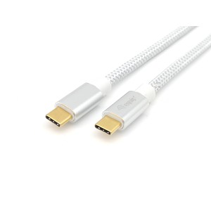 Equip 128356 Cable USB 3.2 Gen 2 C a C, M M, 1,0m, PD 100W , 4K 60Hz, 10Gbps, Blanco
