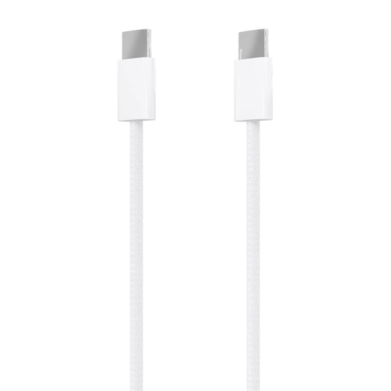 AISENS Cable USB 2.0 3A 60W Apple, tipo USB-C M-USB-C M, Blanco, 2.0m