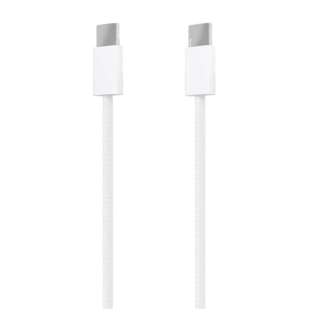 AISENS Cable USB 2.0 3A 60W Apple, tipo USB-C M-USB-C M, Blanco, 2.0m