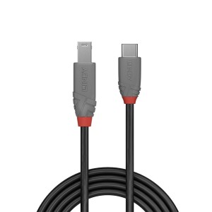 Lindy 36666 cable USB USB 3.2 Gen 1 (3.1 Gen 1) 1 m USB C USB B Negro