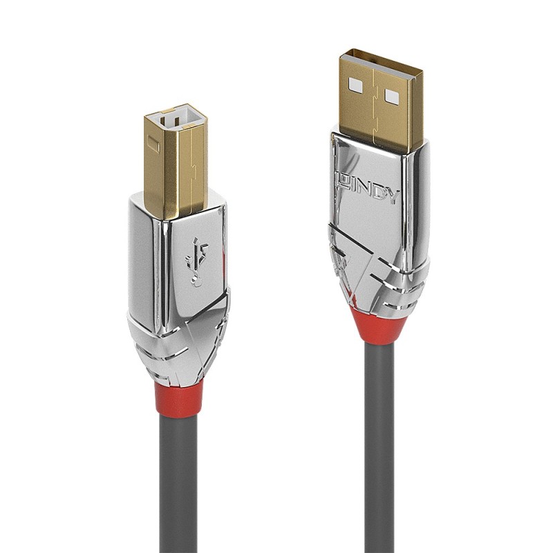 Lindy 36641 cable USB USB 2.0 1 m USB A USB B Gris
