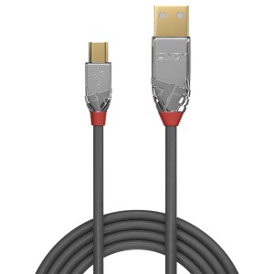 Lindy 36632 cable USB USB 2.0 2 m USB A Mini-USB B Gris