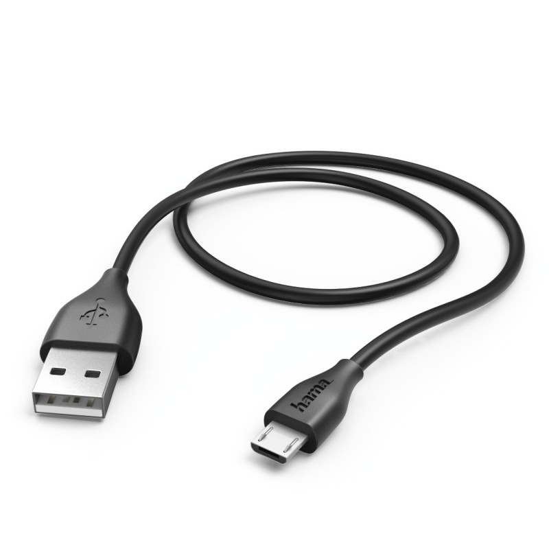 Hama 1.4m, USB2.0-A USB2.0 Micro-B cable USB 1,4 m USB A Micro-USB B Negro