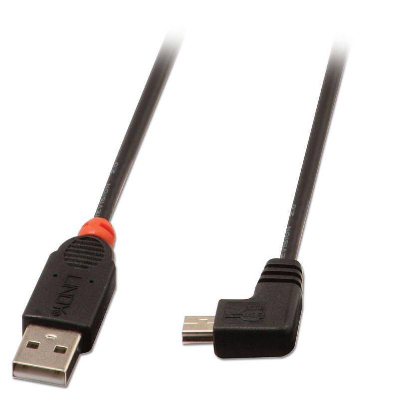 Lindy 31970 cable USB USB 2.0 0,5 m USB A Mini-USB B Negro