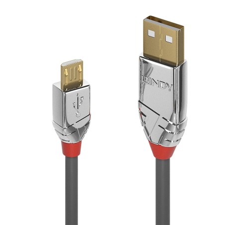 Lindy 36653 cable USB USB 2.0 3 m USB A Micro-USB B Gris