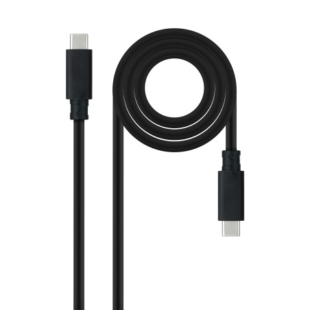 Nanocable Cable USB 3.1 Gen2 10Gbps 5A, 4K 60Hz, USB-C M-USB-C M, Negro, 2 m