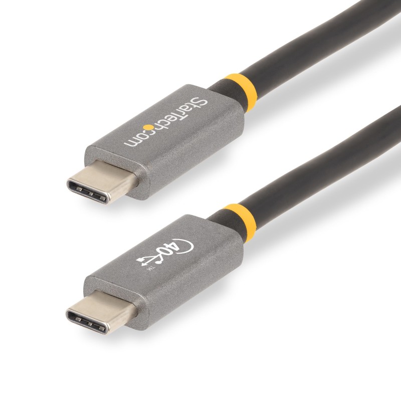 StarTech.com Cable USB4 de 1m - Cable USB-C Certificado USB-IF 40Gbps - Cable USB Tipo C - Power Delivery PD de 100W 5A - Modo