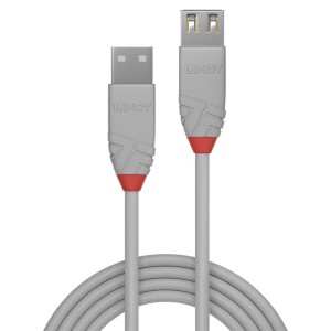 Lindy 36712 cable USB USB 2.0 1 m USB A Gris