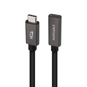 Nanocable Cable Prolongador USB-C 3.2 Gen2x2 20Gbps 3A, 4K 60Hz, USB-C M-USB-C H, Negro, 2 m