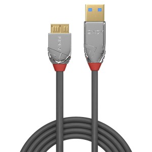 Lindy 36657 cable USB USB 3.2 Gen 1 (3.1 Gen 1) 1 m USB A Micro-USB B Gris
