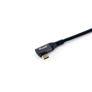 Equip 128891 Cable USB 2.0 C a C en ángulo de 90°, M M, 1,0 m, PD 100 W, negro