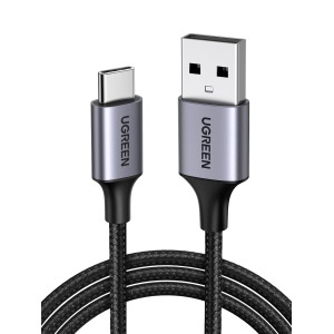 Ugreen 60126 cable USB 1 m USB C USB A Negro, Gris