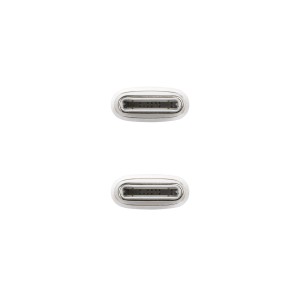 Nanocable Cable USB-C 2.0 60W 3A, USB-C M-USB-C M, Blanco, 2 m