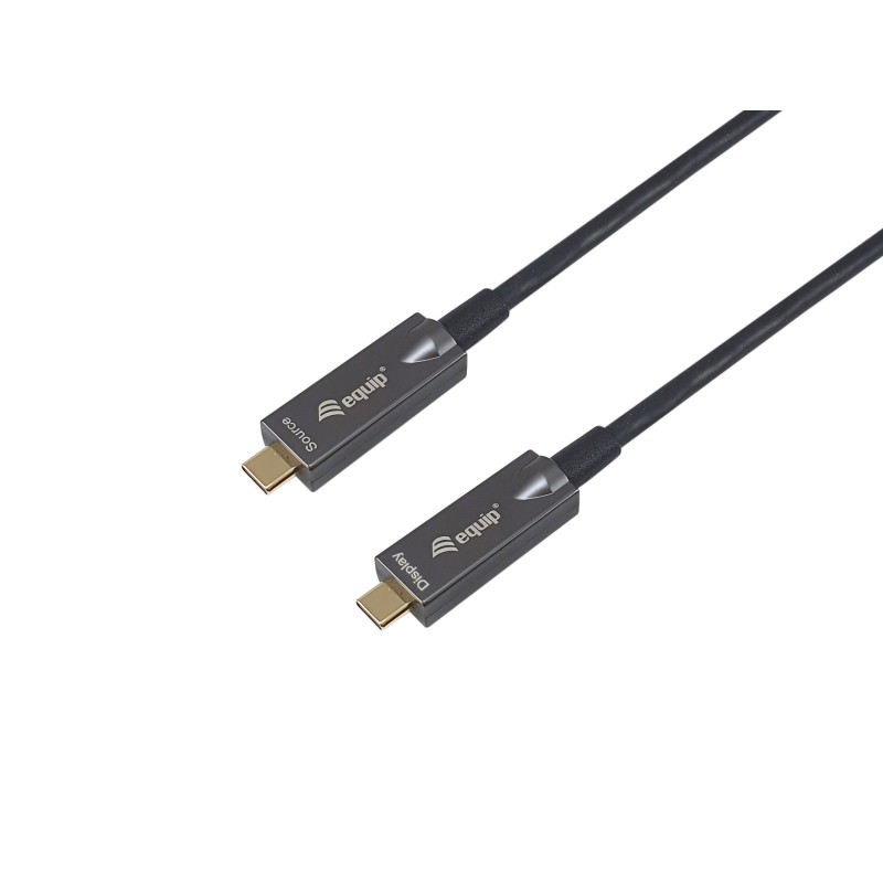 Equip 119461 Cable óptico activo USB-C a C, M M, 5,0m, PD 60W, 4K 60Hz, 10Gbps, Vídeo+Datos+PD