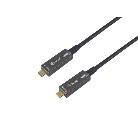 Equip 119461 Cable óptico activo USB-C a C, M M, 5,0m, PD 60W, 4K 60Hz, 10Gbps, Vídeo+Datos+PD