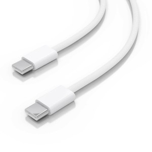 AISENS Cable USB 2.0 3A 60W Apple, tipo USB-C M-USB-C M, Blanco, 1.0m