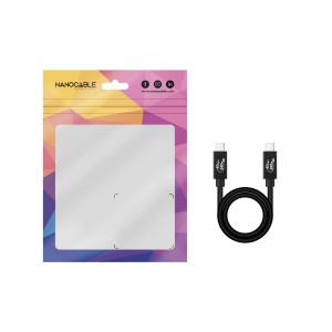 Nanocable Cable USB 4 Gen 3x2 40Gbps 5A 240W, USB-C M-USB-C M, Negro, 1.8 m
