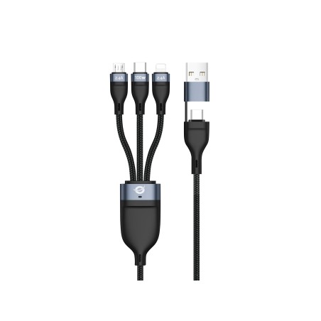 Conceptronic ETTA06B15 cable USB USB 2.0 1,5 m USB C USB C Micro-USB B Lightning Negro