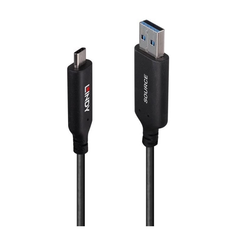 Lindy 43395 cable USB USB 3.2 Gen 1 (3.1 Gen 1) 10 m USB A USB C Negro
