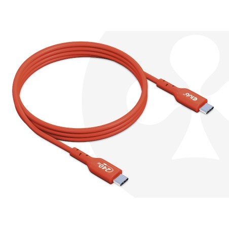 CLUB3D Cable certificado USB2 tipo C bidireccional USB-IF Datos 480 Mb, PD 240 W (48 V 5 A) EPR M M 1 m 3,23 pies