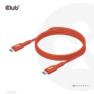 CLUB3D Cable certificado USB2 tipo C bidireccional USB-IF Datos 480 Mb, PD 240 W (48 V 5 A) EPR M M 1 m 3,23 pies