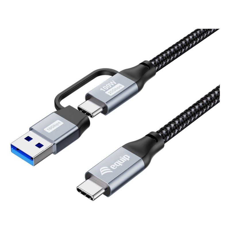 Equip 128431 cable USB USB 3.2 Gen 2x2 1 m USB A USB C USB C Negro