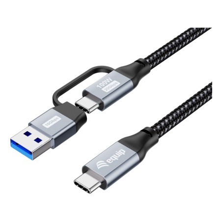 Equip 128431 cable USB USB 3.2 Gen 2x2 1 m USB A USB C USB C Negro