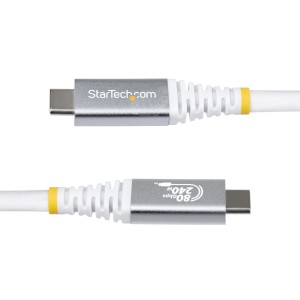 StarTech.com Cable USB4 50cm - Cable USB-C Certificado USB-IF - 80Gbps - Cable USB Tipo C - PD de 240W - 8K120 4K240 - DP 2.1 -