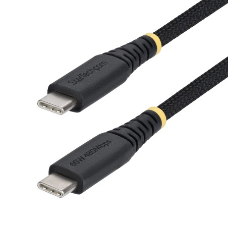 StarTech.com Cable de Carga USB-C Trenzado de 2m - Cable Cargador USB Tipo C para Portátil - Cable Resistente para Carga de