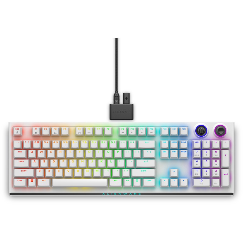 Alienware Tri-Mode AW920K teclado Juego USB + RF Wireless + Bluetooth Blanco