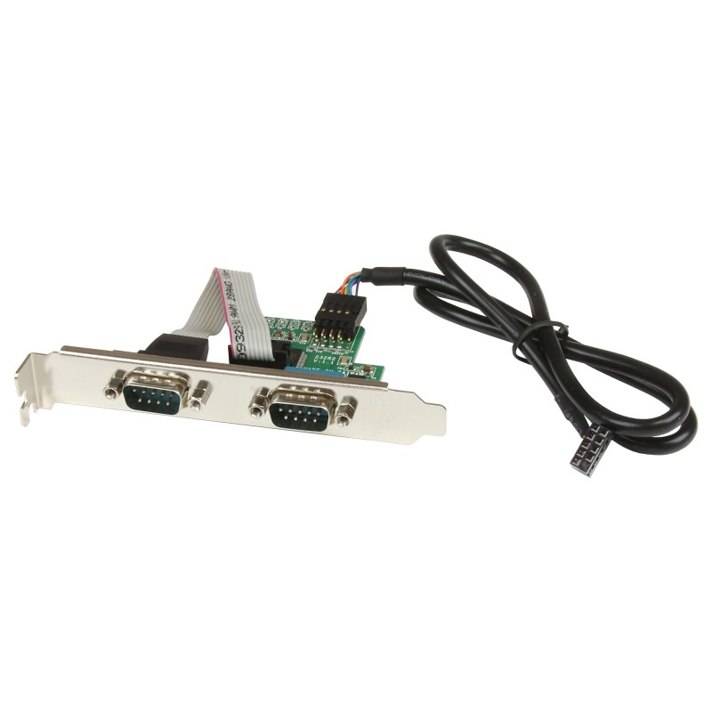 StarTech.com Adaptador Bracket de Placa Base Interna USB a 2 Puertos Serie - DB9 RS232