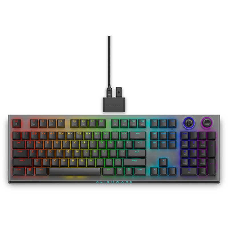 Alienware Tri-Mode AW920K teclado Juego USB + RF Wireless + Bluetooth Gris