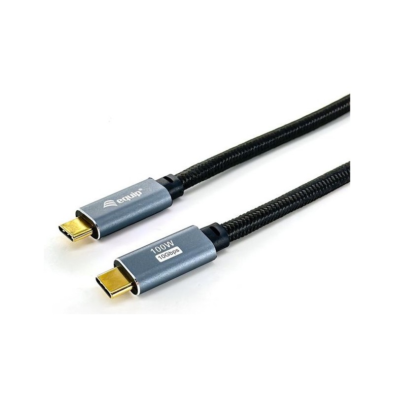 Equip 128359 Cable USB 3.2 Gen 2 C a C, M M, 3,0m, PD100W , 4K 60Hz, 10Gbps, Negro