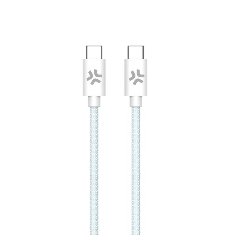Celly USBCUSBCCOTTLB cable USB 1,5 m USB C Azul, Blanco