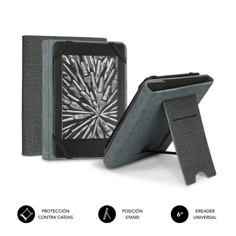 FUNDA EBOOK CLEVER STAND 6'' GREY