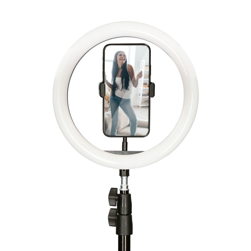 KIT STUDIO LIVE MAX ARO DE LUZ CON TRÍPODE SUELO 1,60 M PARA SMARTPHONE