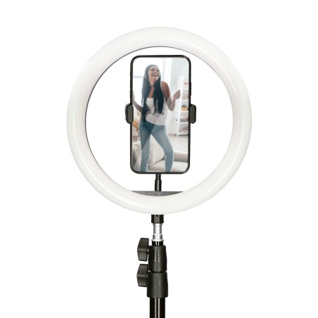 KIT STUDIO LIVE MAX ARO DE LUZ CON TRÍPODE SUELO 1,60 M PARA SMARTPHONE