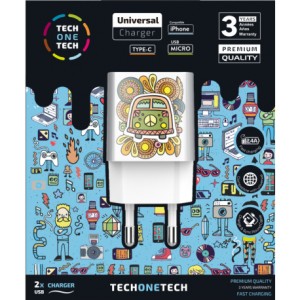 TEC2503 cargador de dispositivo móvil Smartphone Blanco Corriente alterna Interior
