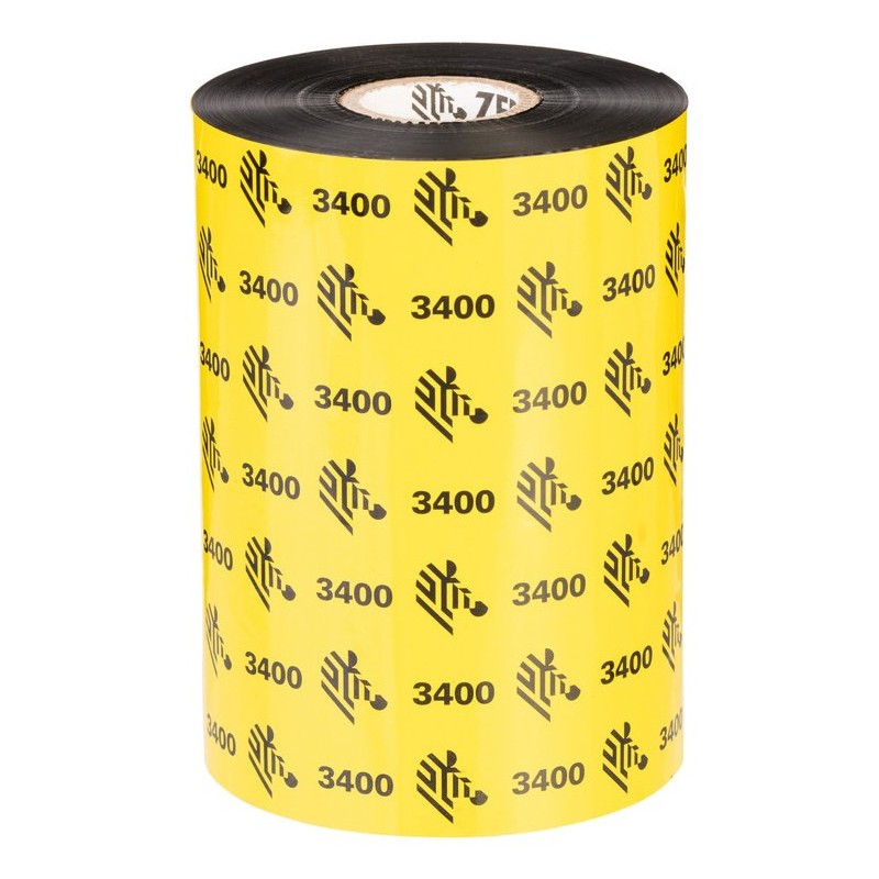Zebra 3400 Wax-Resin cinta térmica 450 m Negro