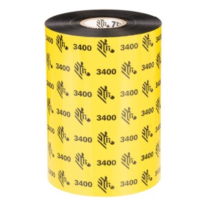 Zebra 3400 High Performance Wax-Resin cinta térmica 450 m Negro