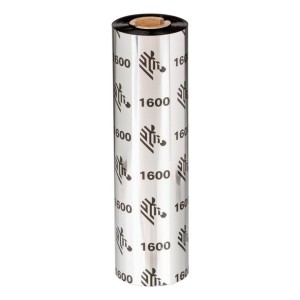 Zebra 1600 Wax cinta térmica 450 m Negro