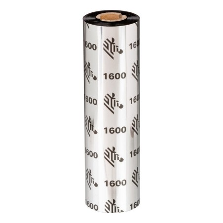 Zebra 1600 Wax cinta térmica 450 m Negro
