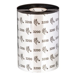 Zebra 3200 Premium Wax-Resin cinta térmica 450 m Negro