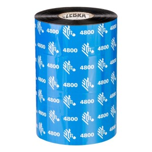 Zebra 4800 Resin cinta térmica 450 m Negro